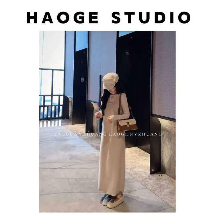 浩哥严选●银杏写意HGQ5LYQ3705A连衣裙预简版百搭日常温柔中长款