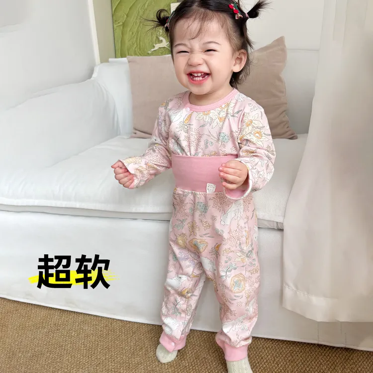 秋衣秋裤女宝宝纯棉a类保暖衣婴儿打底内搭睡衣幼儿全棉内衣套装