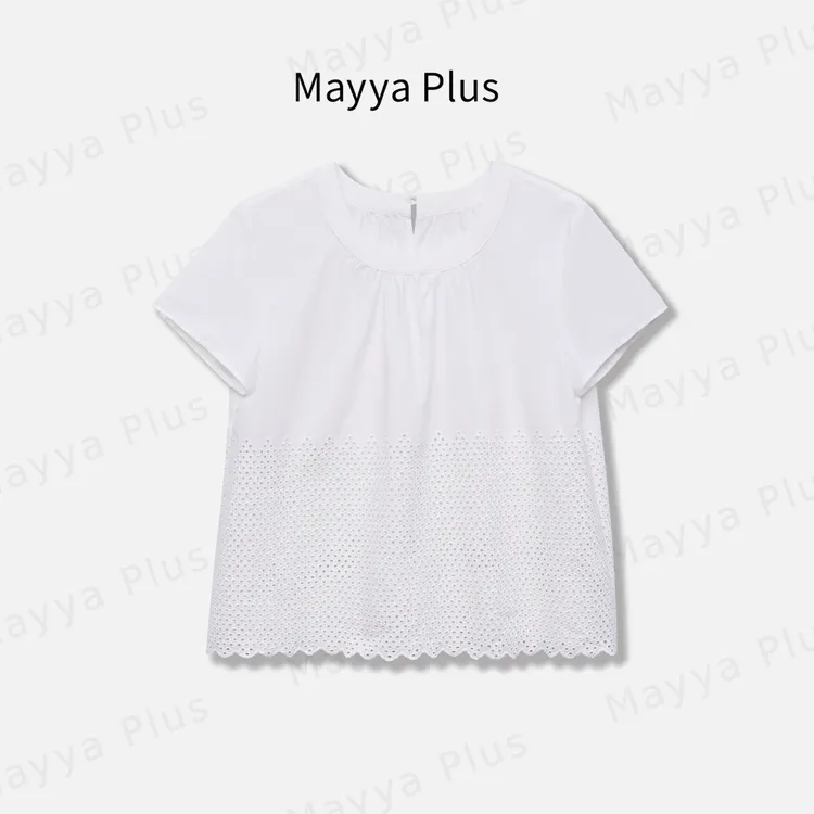 【约定夏日】Mayya Plus麦芽定制轻奢气质欧若风梭织上衣32528015