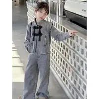 409078《现》优选韩版儿童休闲舒适时尚秋款潮流牛仔套装