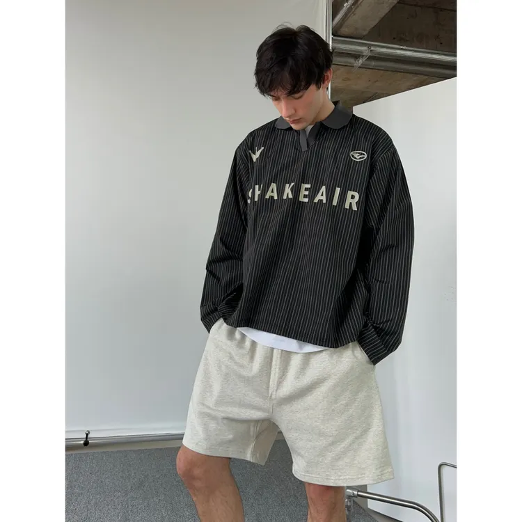 SHAKEAIR竖条纹POLO领球衣运动衬衫套装SW695/696