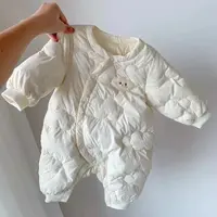 【厂家福利】婴儿秋冬棉服宝宝连体衣加绒夹棉哈衣奶呼呼面包服外出