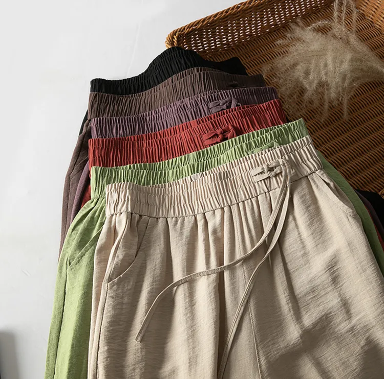 高腰阔腿裤夏季宽松大码显瘦直筒休闲时尚百搭-G08