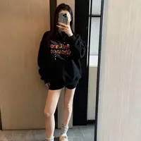 涂鸦加厚宽松卫衣