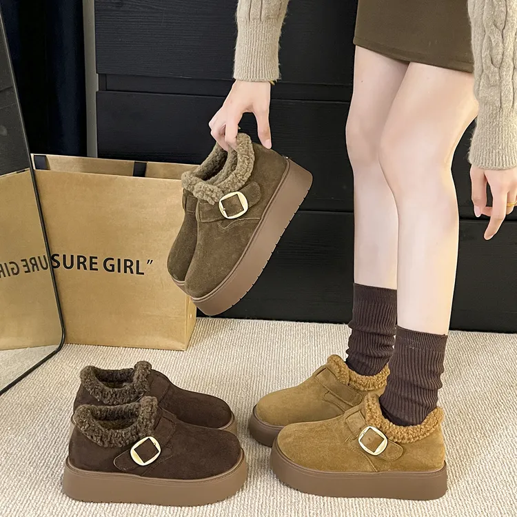 冬季爆款松糕底板鞋复古百搭博肯鞋W808