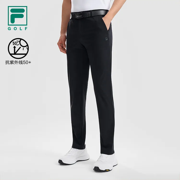 【抗紫外线50+】FILA/斐乐男夏高弹高尔夫针织运动长裤A11M625602F