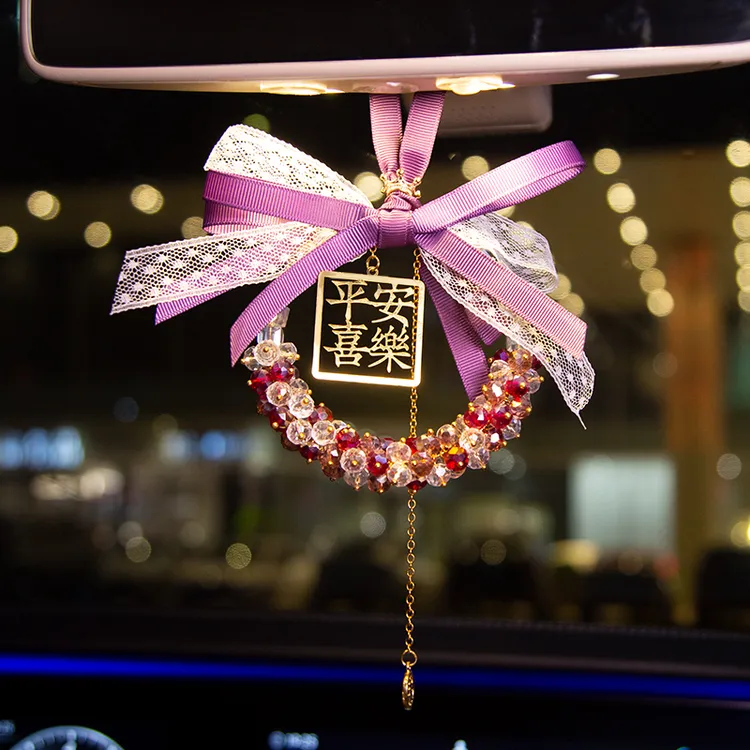 ［雪驹旗舰店专属］春节新款施华洛平安喜乐女神汽车挂件后视镜挂件