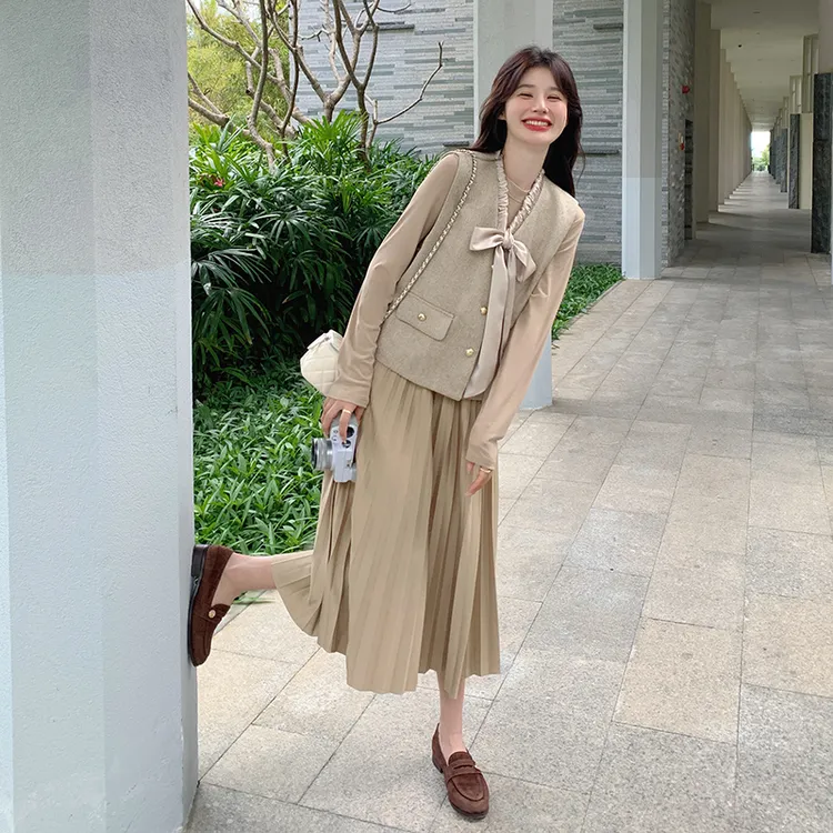 法式高级感连衣裙套装女礼服2025春季气质新款小香风裙子两件套