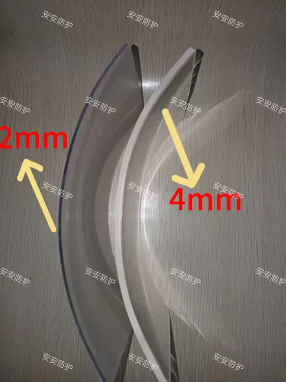 打磨防尘喷砂喷漆大头披肩风帽防溅亚克力4mm有机弧形弯玻璃透明