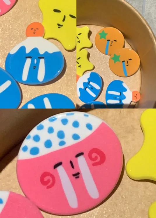 Yukio发夹富士山水滴三日橘幸运星粉色温泉刘海夹包包装饰夹子