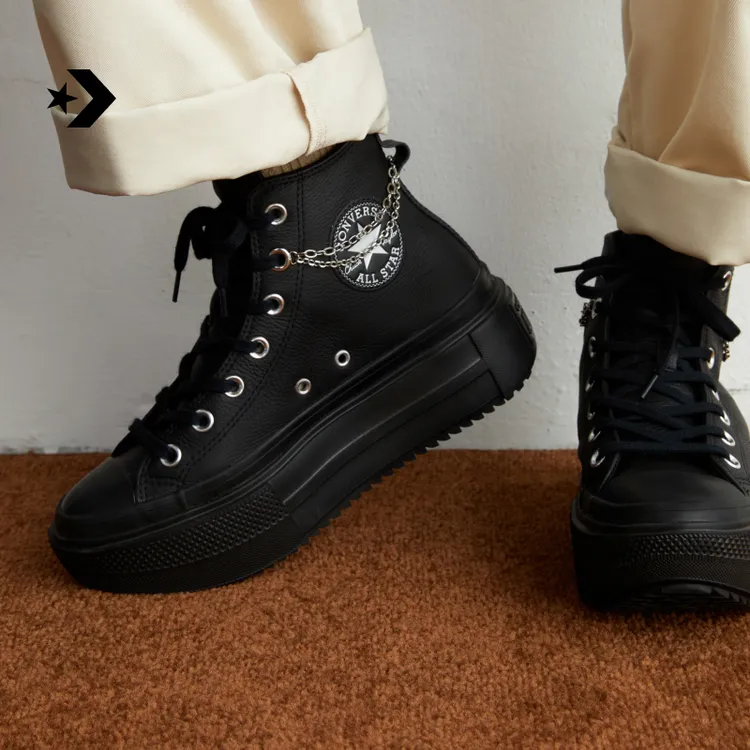 【双层厚底】匡威DoubleStack黑武士秋冬新品休闲运动胶鞋A15165C