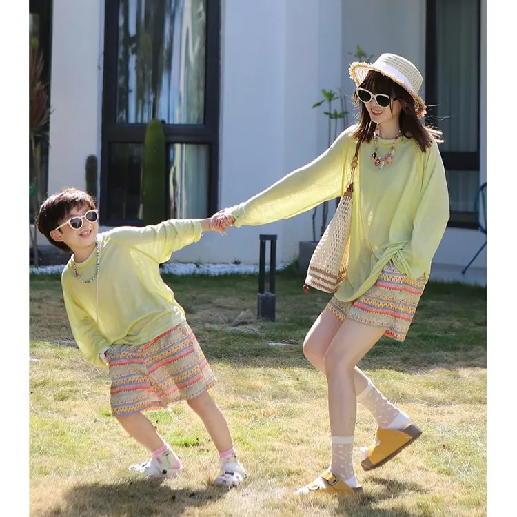 【正品】男童防晒套装夏季2025新款亲子装莱晒尔冰丝体恤儿童夏装