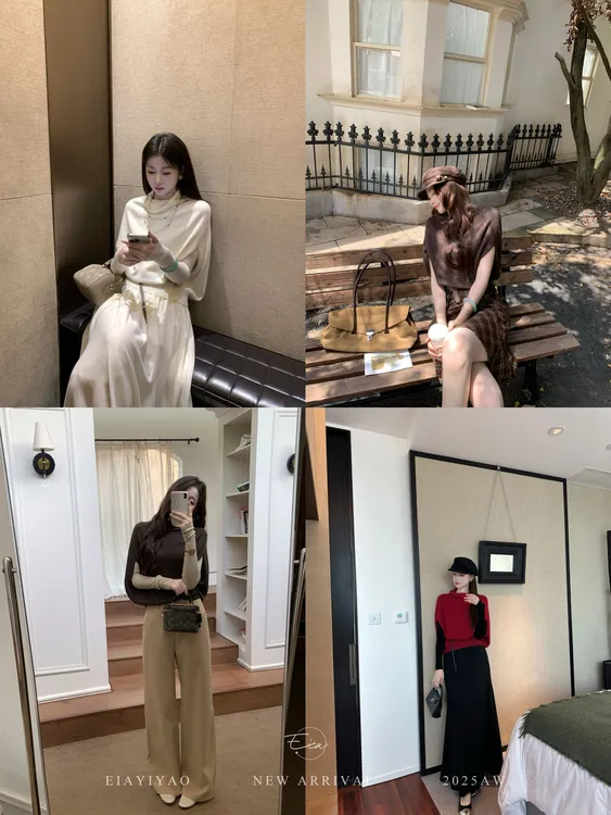EIA一尧【东区千金】高智感斗篷无袖毛织衫秋冬半高领气质高级上衣