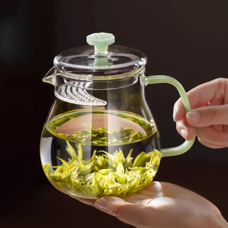 月牙公道杯茶漏一体绿茶专用泡茶分茶器带盖月牙公道杯个人
