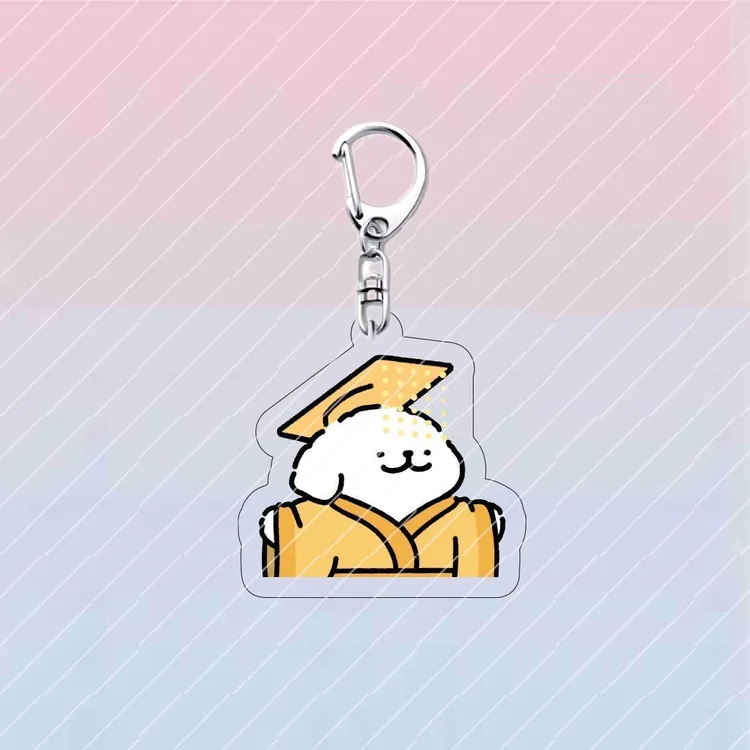 皇上太监小狗新品钥匙扣促销卡通情侣可爱闺蜜亚克力书潟駣