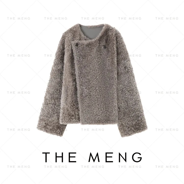 THE MENG【华盛顿】Lacon拉贡羊皮革皮毛一体皮草#M253M1137