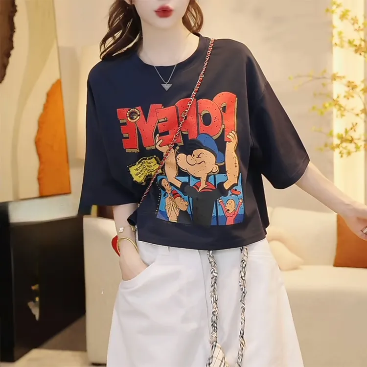 洋气减龄字母印花短袖T恤女夏季2025年新款设计感潮流百搭上衣潮