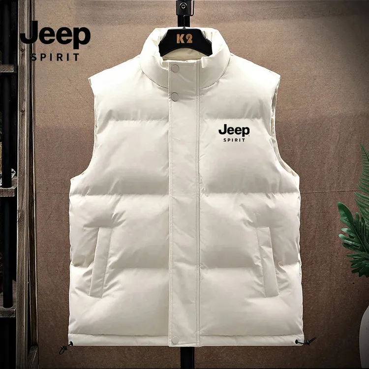 JEEPSPIRIT吉普男士羽绒棉马甲坎肩秋冬加厚百搭保暖情侣款外套