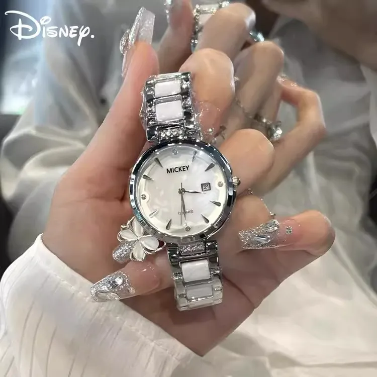 迪士尼生日礼物女生实用小众高级感闺蜜女士山茶花手表圣诞送女友