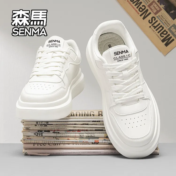 SENMA/森马百搭透气潮流厚底软底透气小白鞋男鞋潮流新款A