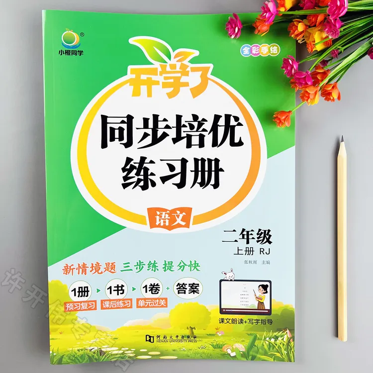 二年级上册语文同步练习册教材同步一课一练人教版课时培优练习册