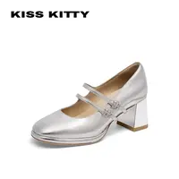【千颂妮专享】KISSKITTY饰扣增高显瘦玛丽珍单鞋SA65126-81
