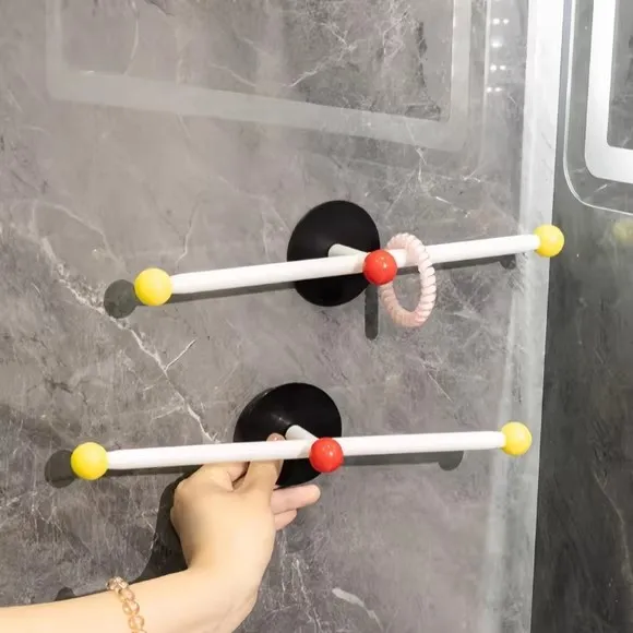 多巴胺卫生间发圈发绳发夹发饰收纳墙上壁挂首饰发箍头绳皮筋挂架