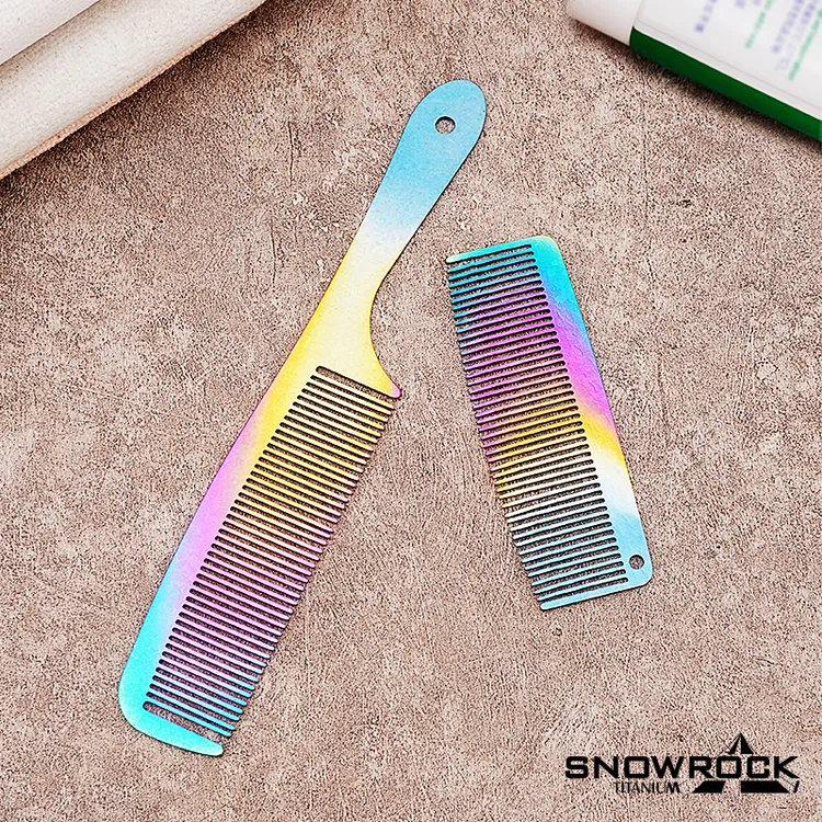 【视频专属】纯钛冰花炫彩钛合金梳子