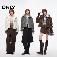 ONLY 人造皮草 2025冬季新款拉链毛绒外套女琥珀流光|125422003