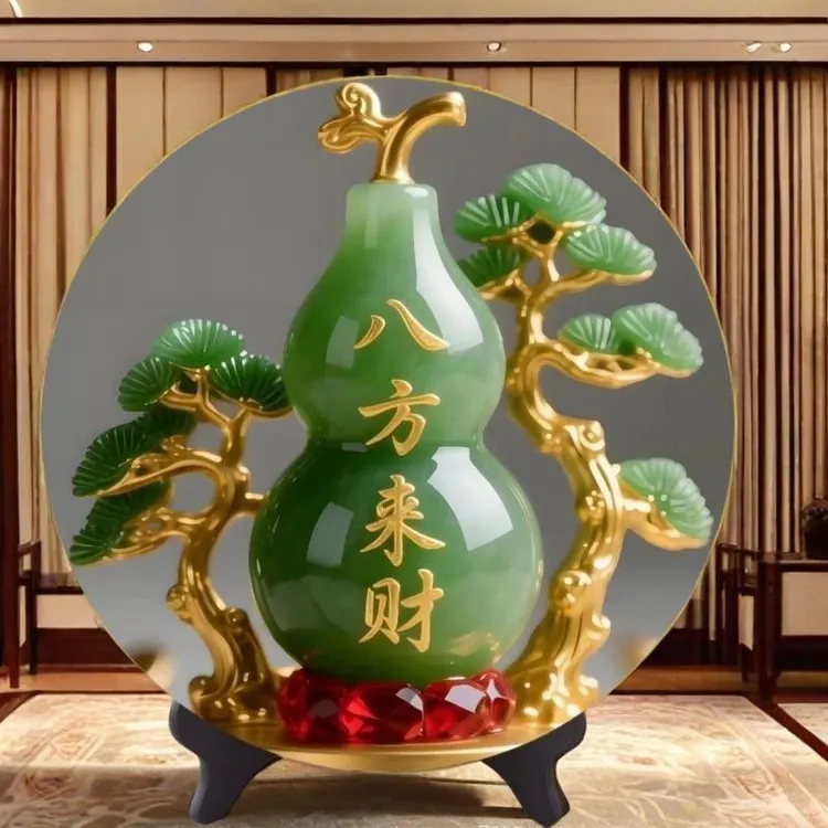 八方来财一‘芦’畅通葫芦圆盘摆件家用旺宅客厅卧室书房玄GG