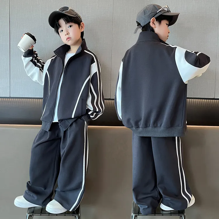 男童春秋运动套装2025新款儿童潮服中大童帅气阳光两件套男孩潮酷