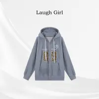 楚楚君 Laugh girl【数字豹纹】连帽豹纹数字89宽松外套WL531298J