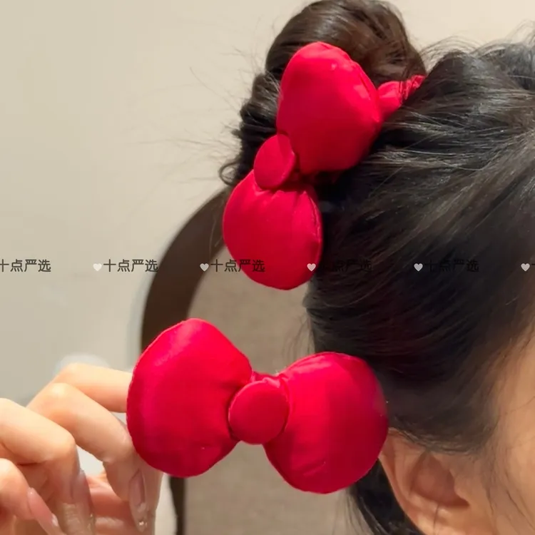 在逃公主立体蝴蝶结发圈奶呼呼的嫩粉色学生头绳丸子头马尾发绳