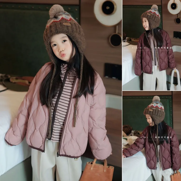 【熙熙可可】2025儿童童装冬季女童时尚百搭两面穿羽绒服 YRF2501