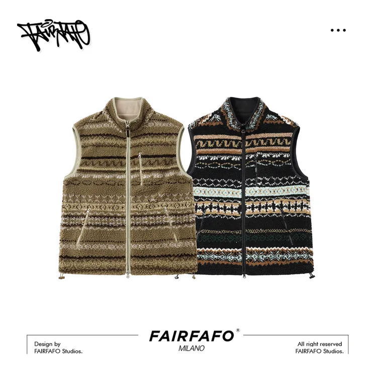 【费尔岛摇粒马甲】MJEL5B052百搭时尚新款爆款休闲复古摇粒绒马甲