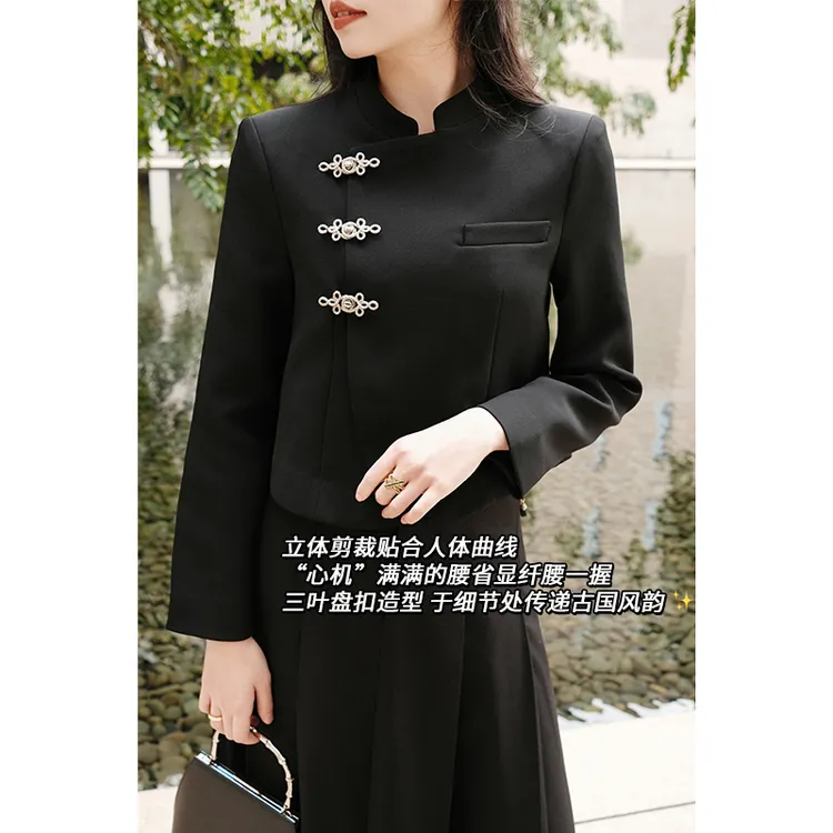 美洋MEIYANG 【特卖捡漏】如梦令外套 新中式国风盘扣立领短款西装