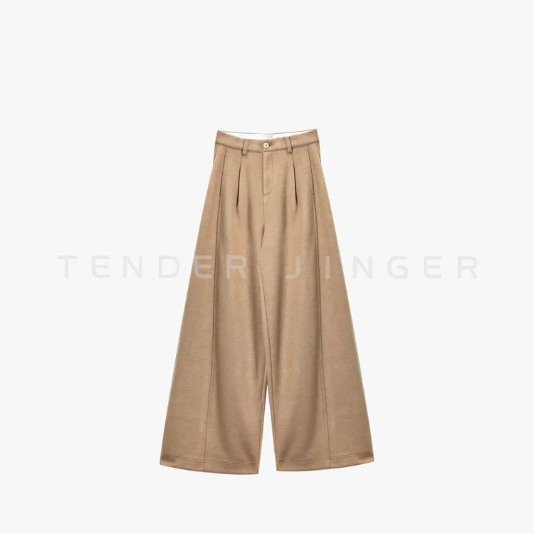 Tender Jinger｜线下专供 桑蚕丝山羊绒垂感显瘦糯米裤T54SAI50649