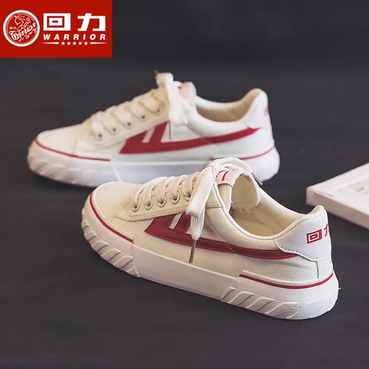 回力透气防臭帆布鞋休闲低帮系带浅口2025秋季爆款鞋子小白鞋潮流