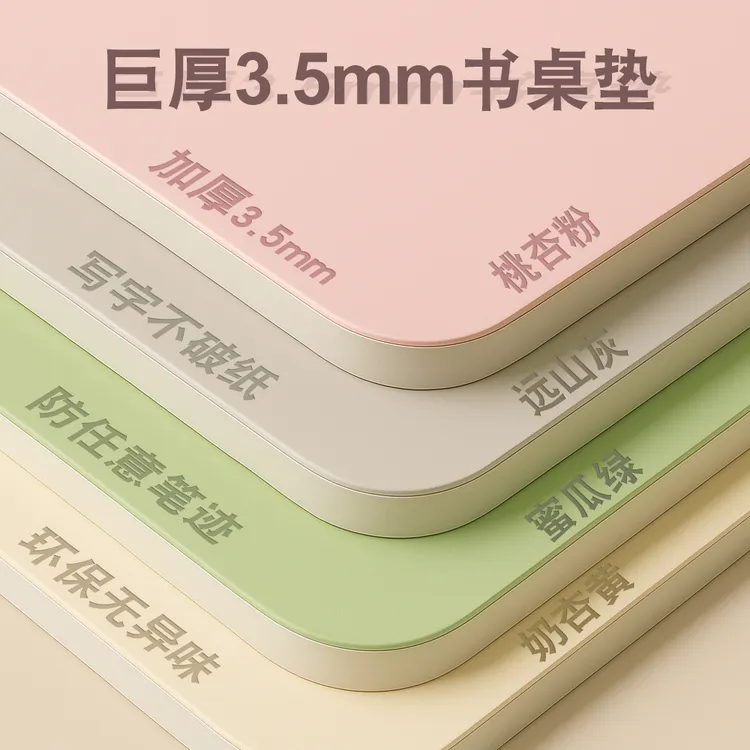 3.5mm加厚纯色无异味环保护眼学生写字桌垫办公学习桌垫学习桌布