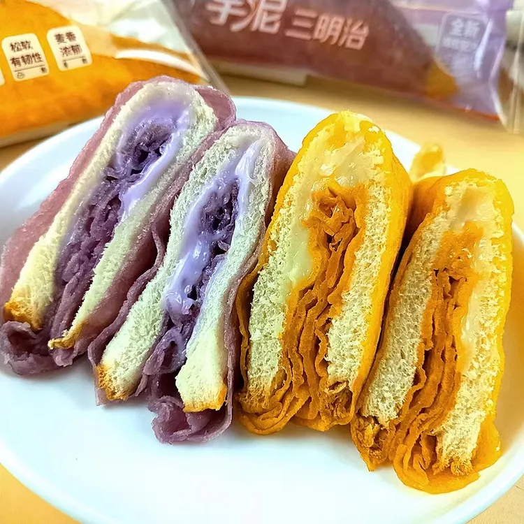 呦哆唛蛋皮三明治芋泥面包肉松沙拉夹心糕点儿童休闲小吃零食散装
