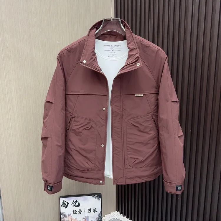 尚亿699新款保暖防风时尚百搭男士棉服夹克外套气质有型二棉外套