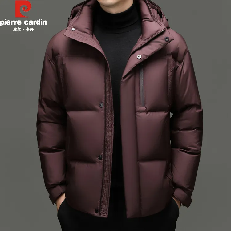 皮尔卡丹羽绒服男士冬季新款加厚保暖面包服可拆卸帽保暖冬装外套