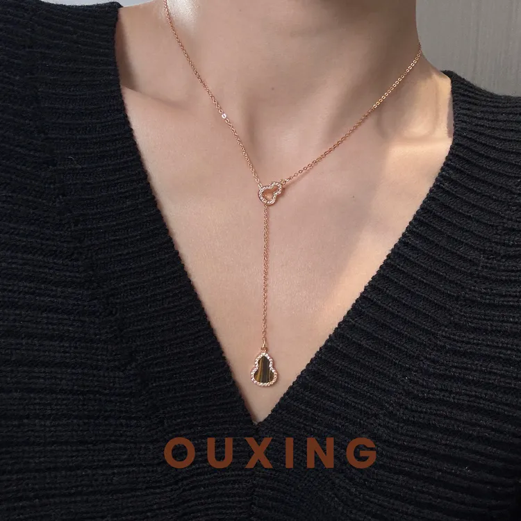 铜合金项链 [金葫流苏]轻奢气质百搭小众金色精致坠链