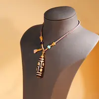 【不二】六眼天珠18K金DIY编织项链（多样性发）
