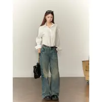 一颗小野莓【9/25 20:00上新 喜欢请加购】美式复古牛仔裤BR610296S