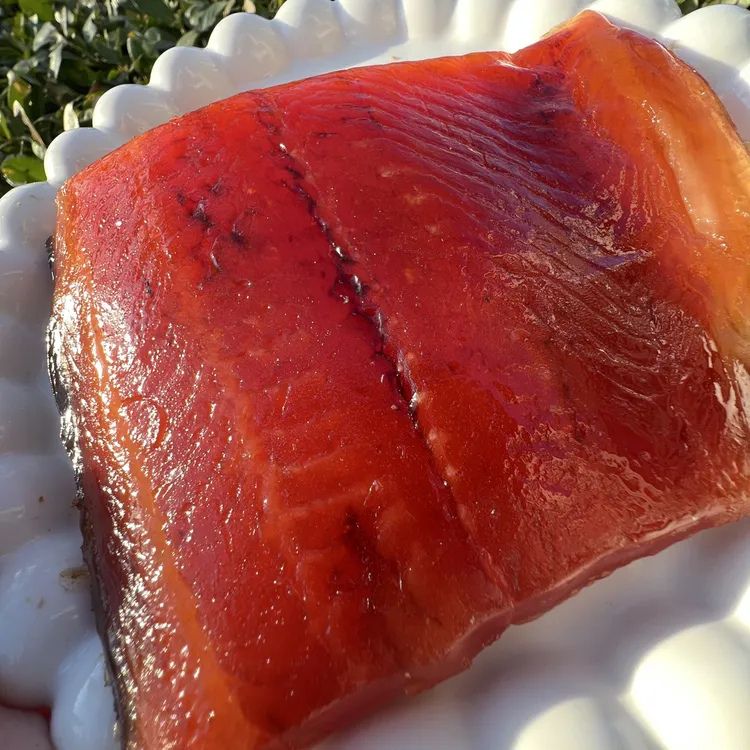 冷熏工艺带皮枫糖烟熏三文鱼块/鱼柳（虹鳟鱼）