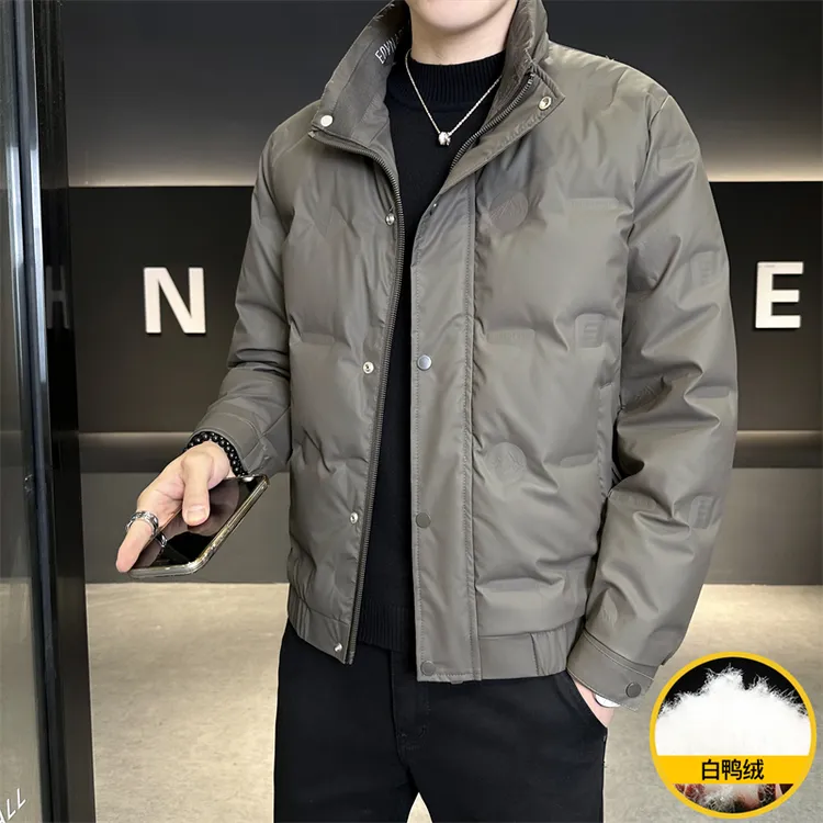 男士羽绒服冬季保暖时尚休闲立领百搭夹克男士羽绒外套