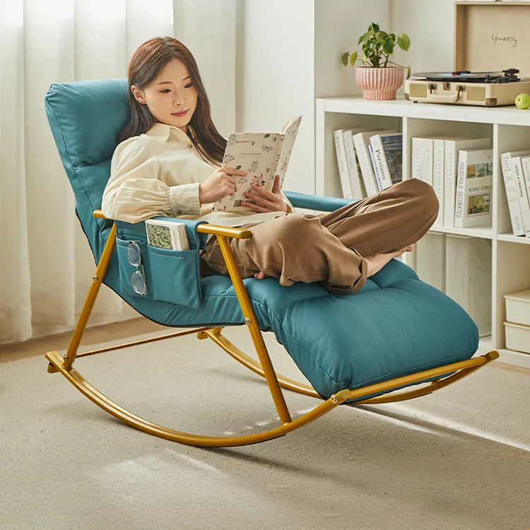 懒人椅摇摇椅单人成人轻奢躺椅阳台北欧创意休闲网红懒人沙发摇椅