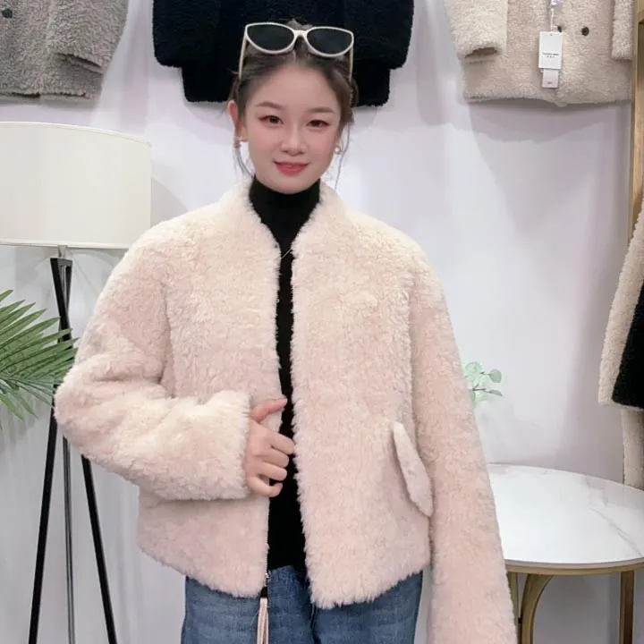 2025新款女厚款短款公主风静奢风短外套气质显瘦秋冬女装拉链款