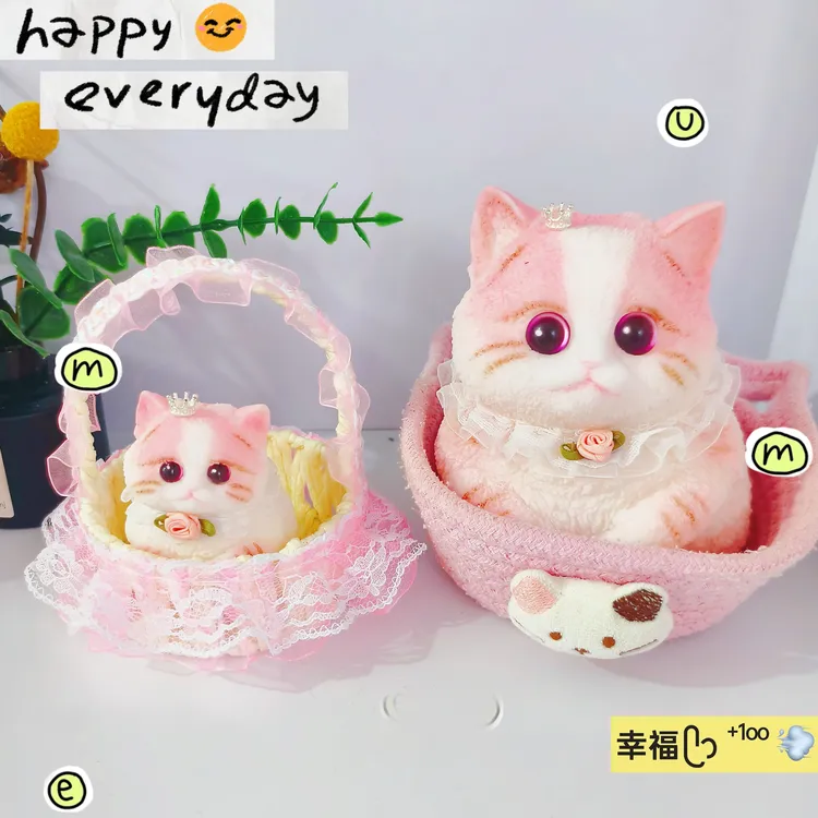 买大猫送波斯猫纯手绘胖猫捏捏乐仿真水感女孩子玩具爆款6-12岁